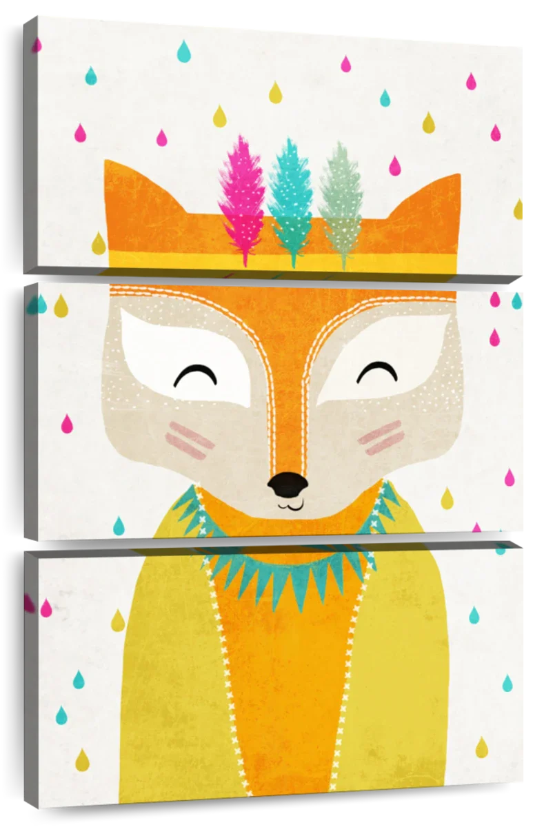 Feathered Fox Face Wall Art - Image 15