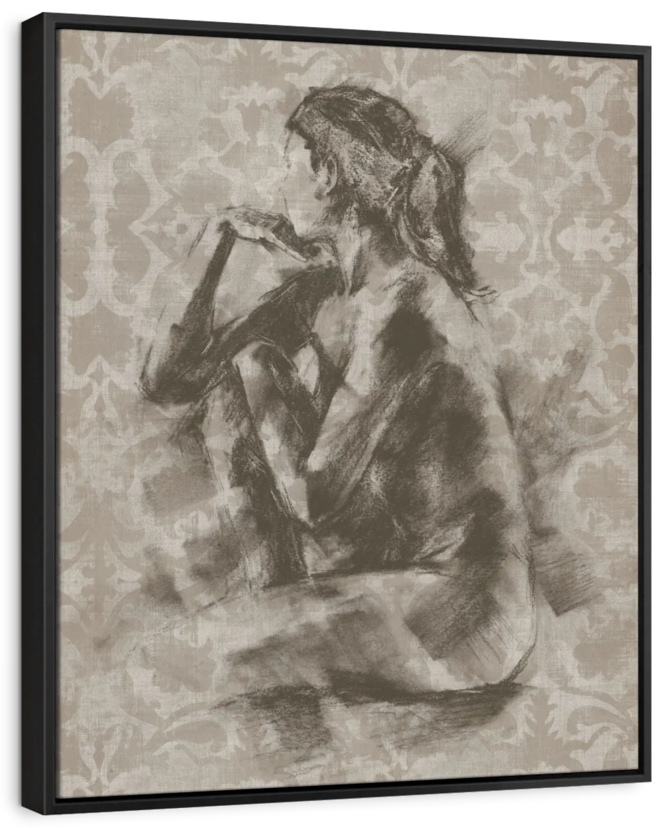 Figure With Damask II Wall Art - Image 15