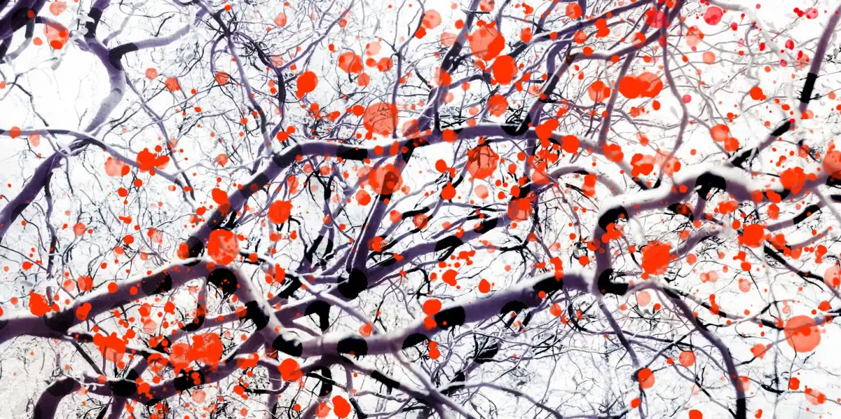 Fire Blossom Tree II Wall Art - Image 15