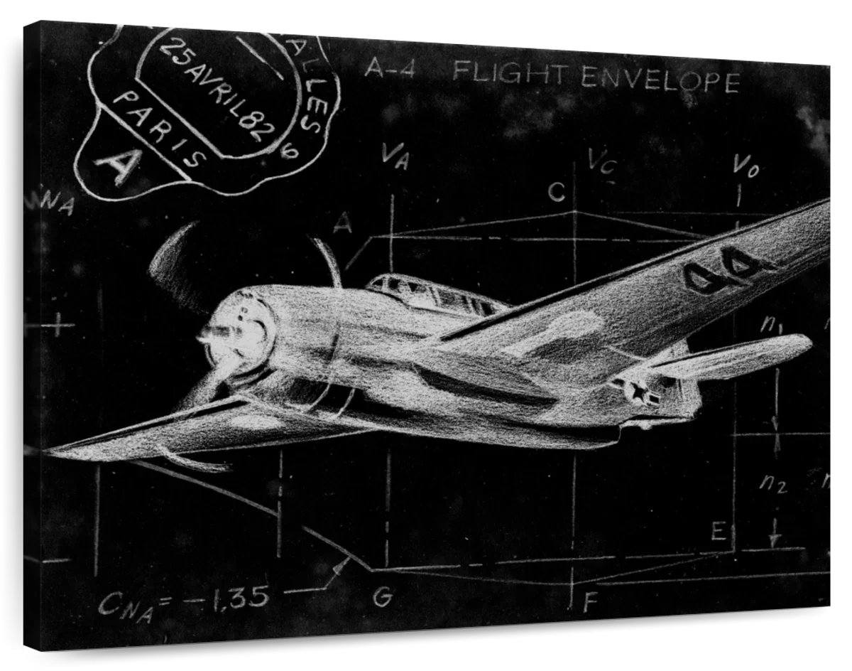 Flight Schematic II Wall Art - Image 2