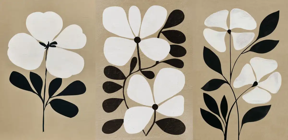 Floral In Simplicity Triptych Wall Art - Image 7