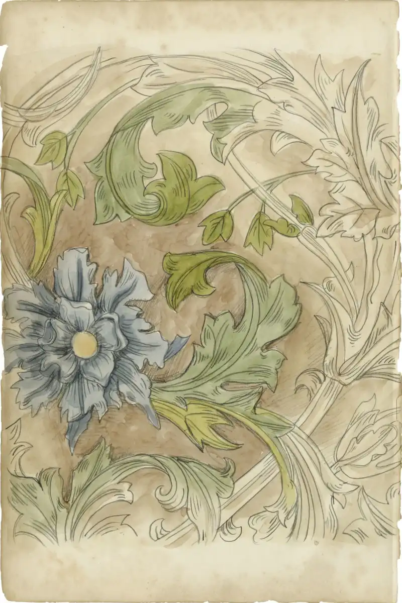 Floral Pattern Study IV Wall Art - Image 13