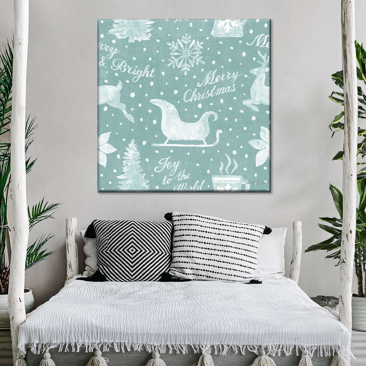 Floursack Holiday Bright Pattern IC Wall Art - Image 4