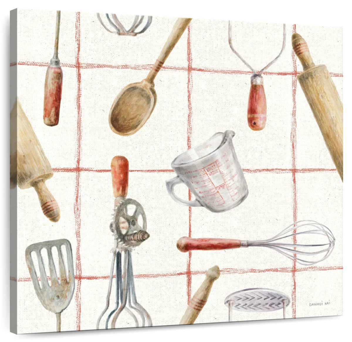 Floursack Kitchen Pattern IVA Wall Art - Image 4