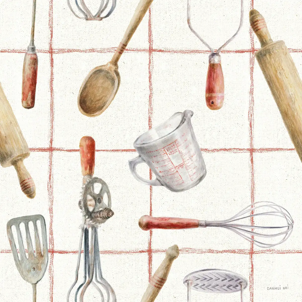 Floursack Kitchen Pattern IVA Wall Art - Image 98
