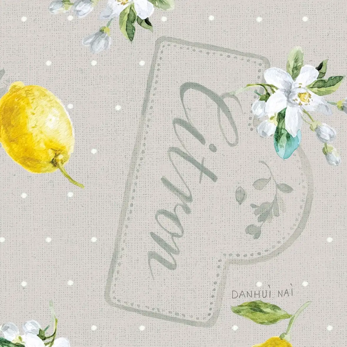 Floursack Lemon Pattern V Wall Art - Image 17