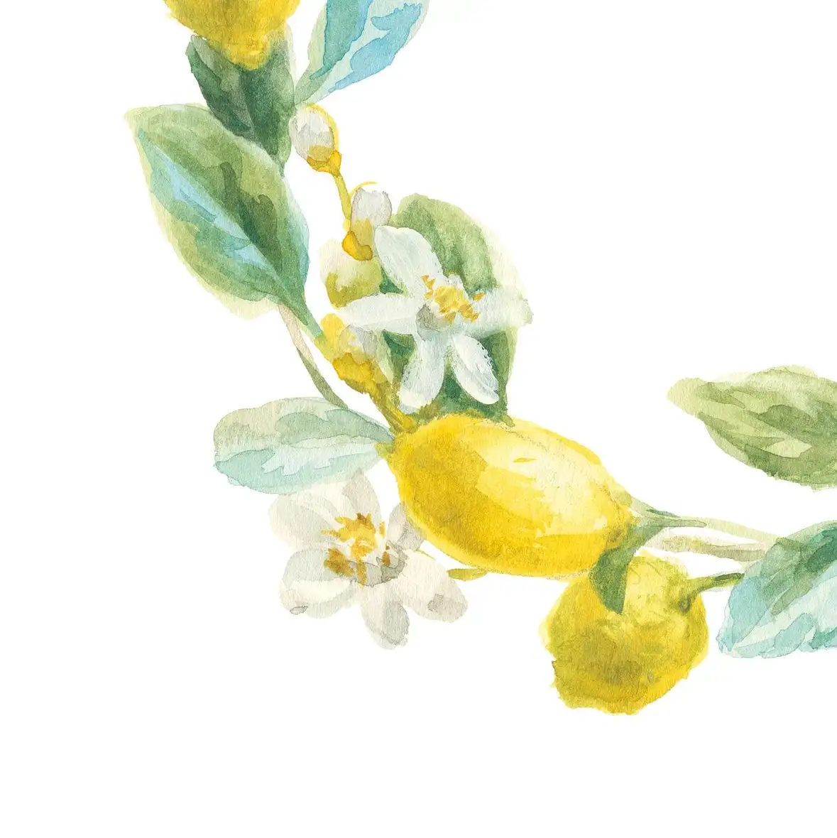 Floursack Lemon V On White Wall Art - Image 15