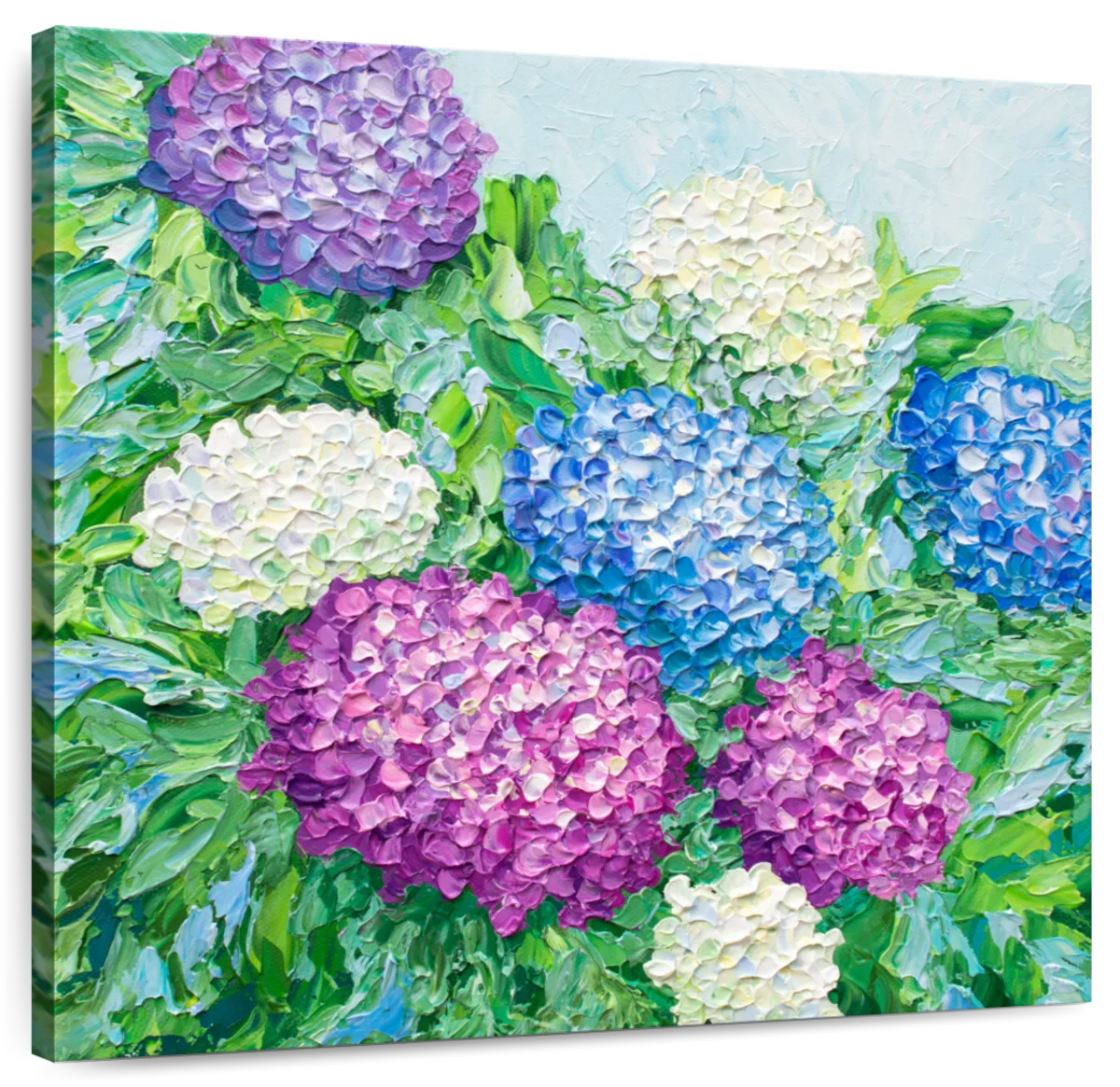 Fluffy Hydrangea Blooms Wall Art