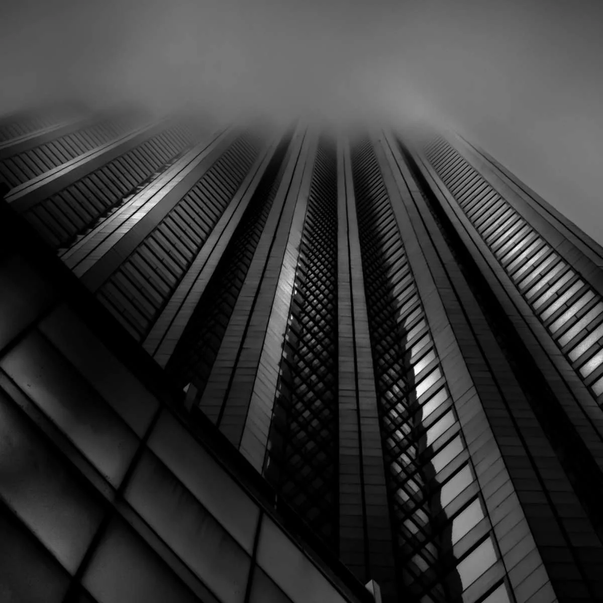 Foggy Skyscraper Wall Art - Image 2