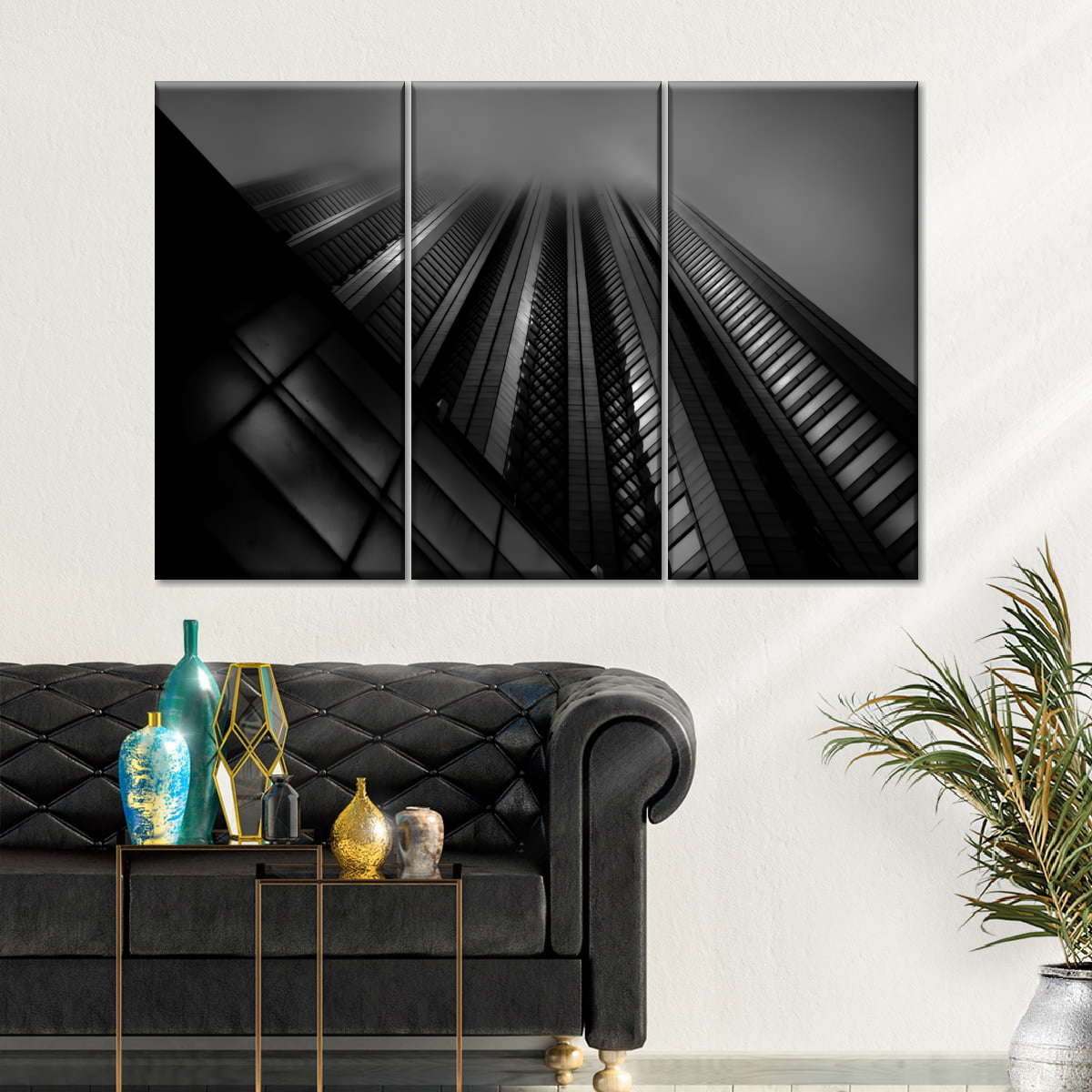 Foggy Skyscraper Wall Art - Image 4