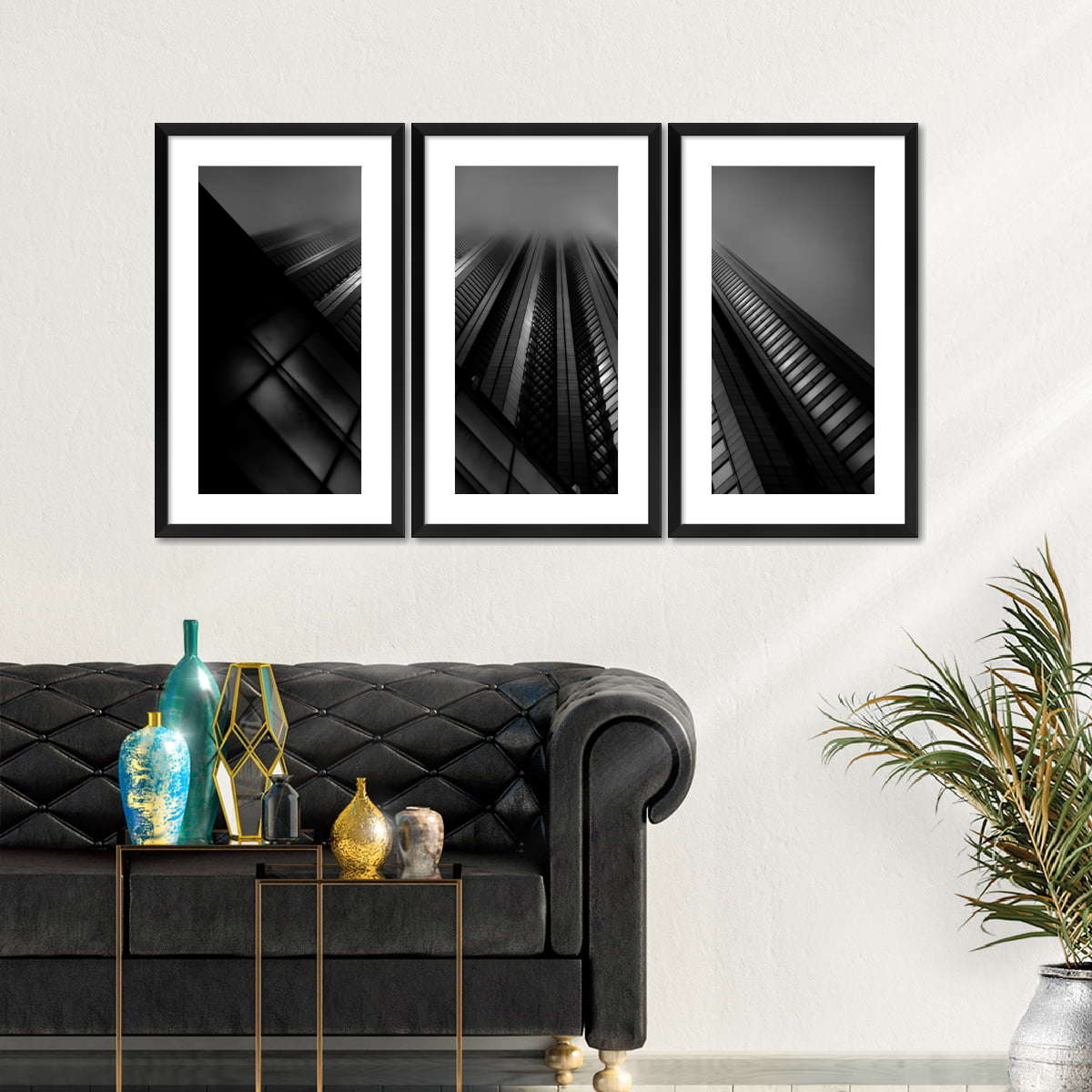 Foggy Skyscraper Wall Art - Image 9
