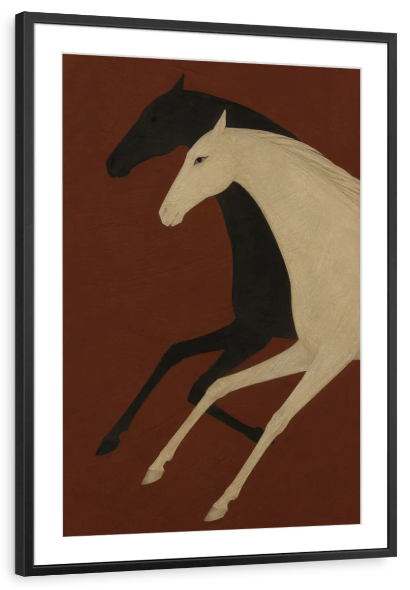 Galloping Contrast Horses Wall Art - Image 10