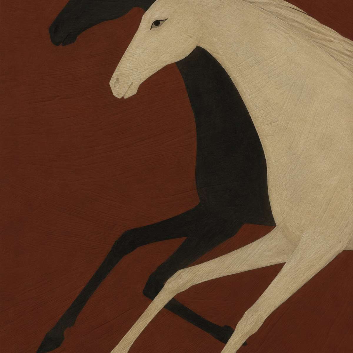Galloping Contrast Horses Wall Art - Image 2