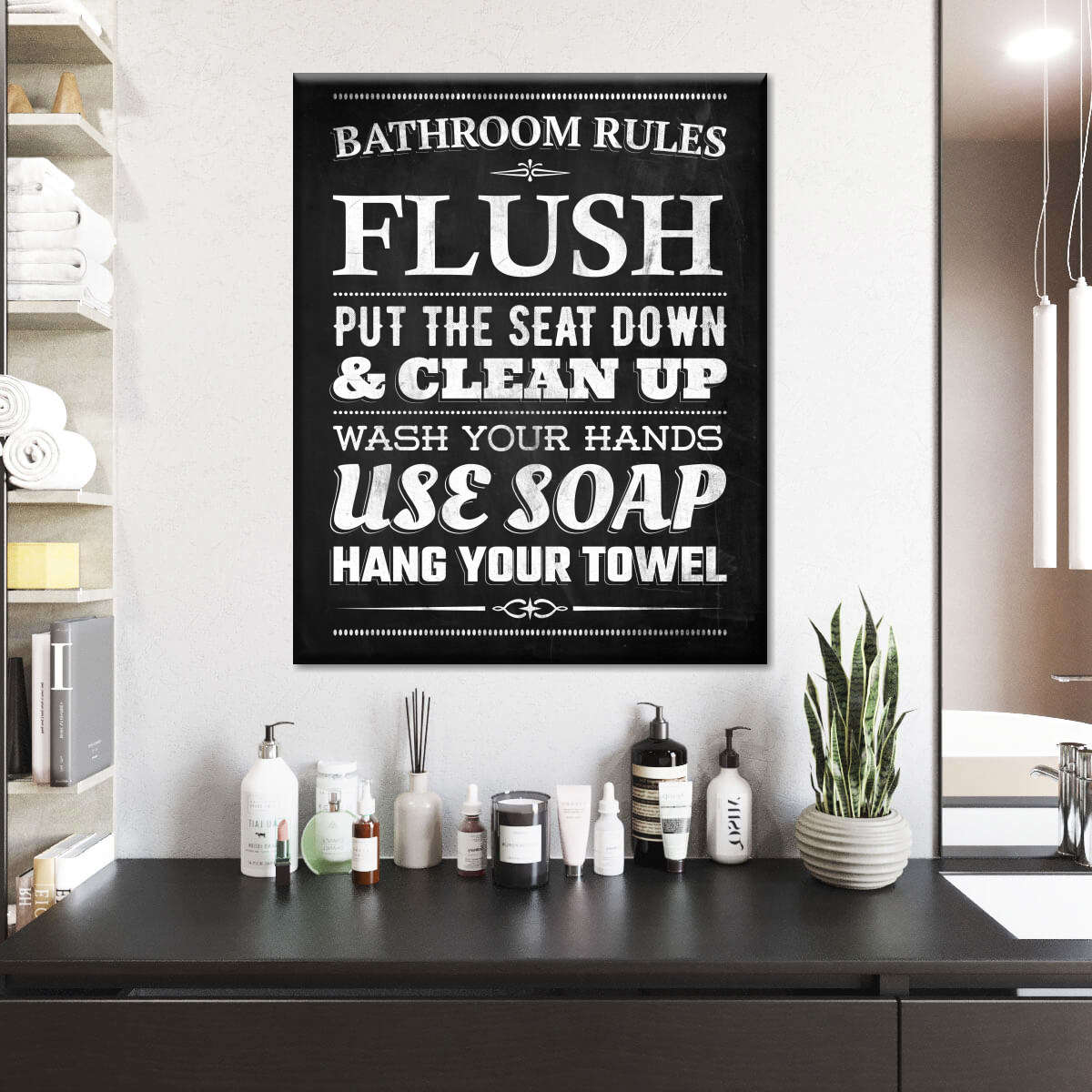 General Bathroom Rules Wall Art - Image 3