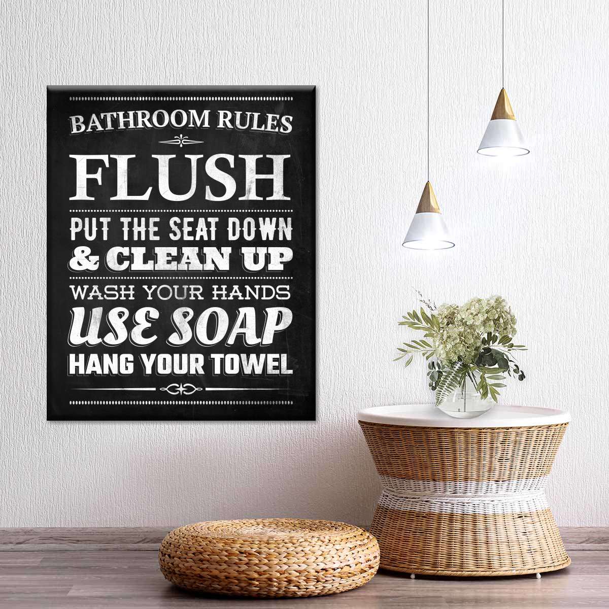 General Bathroom Rules Wall Art - Image 6