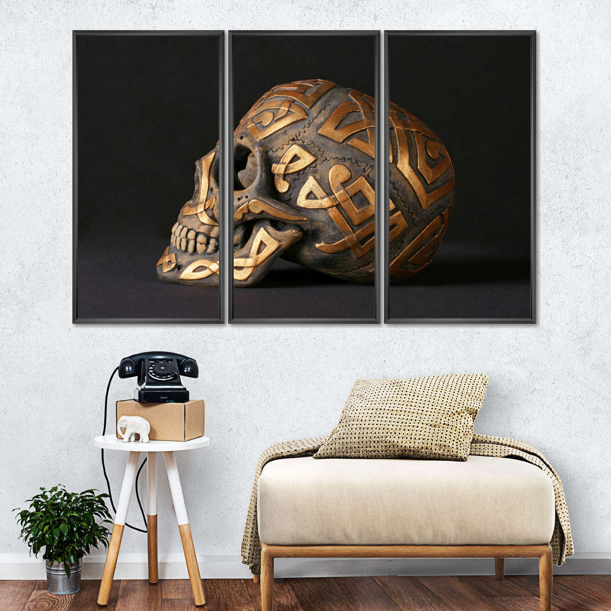 Gold Viking Skull Wall Art - Image 73