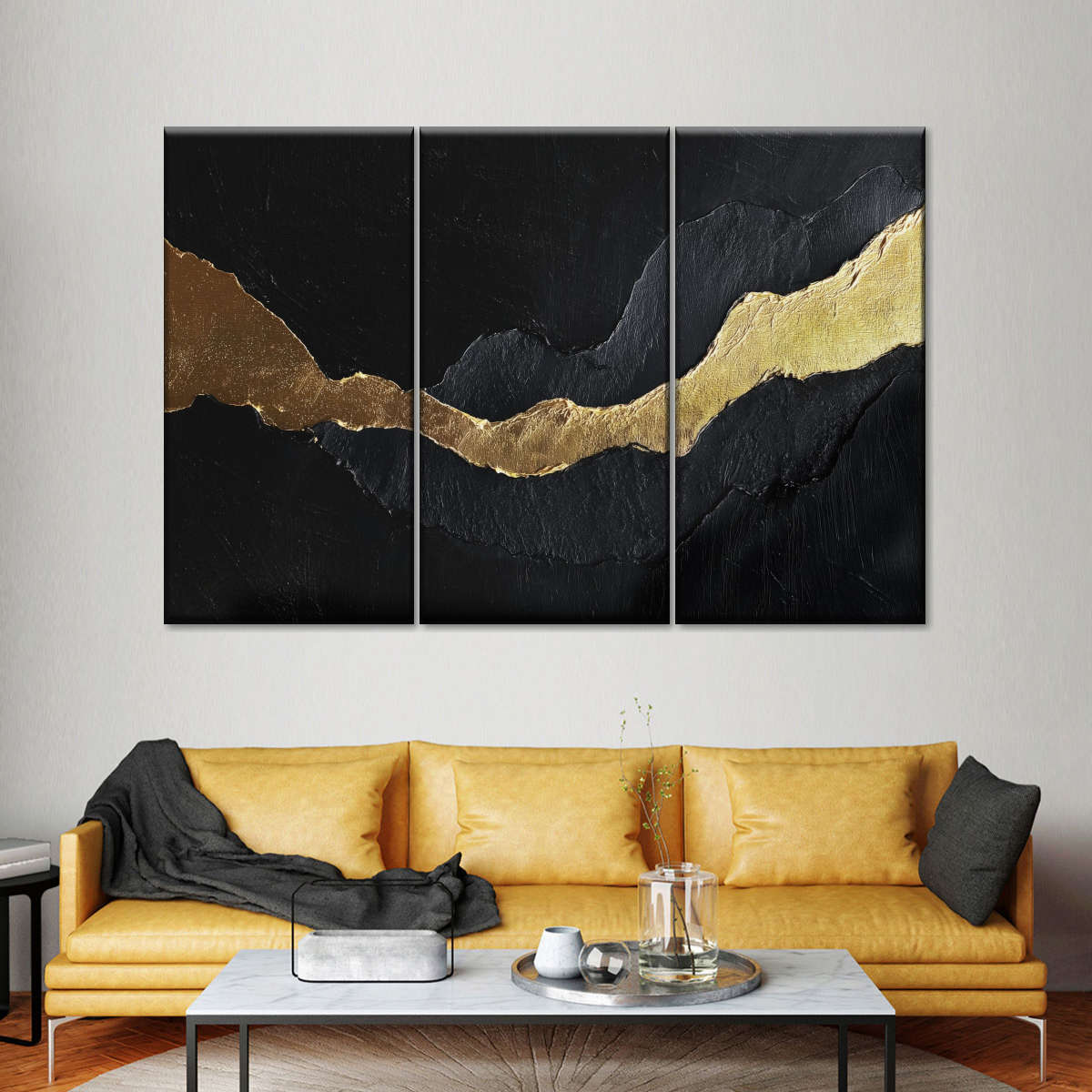 Golden Current Wall Art - Image 2