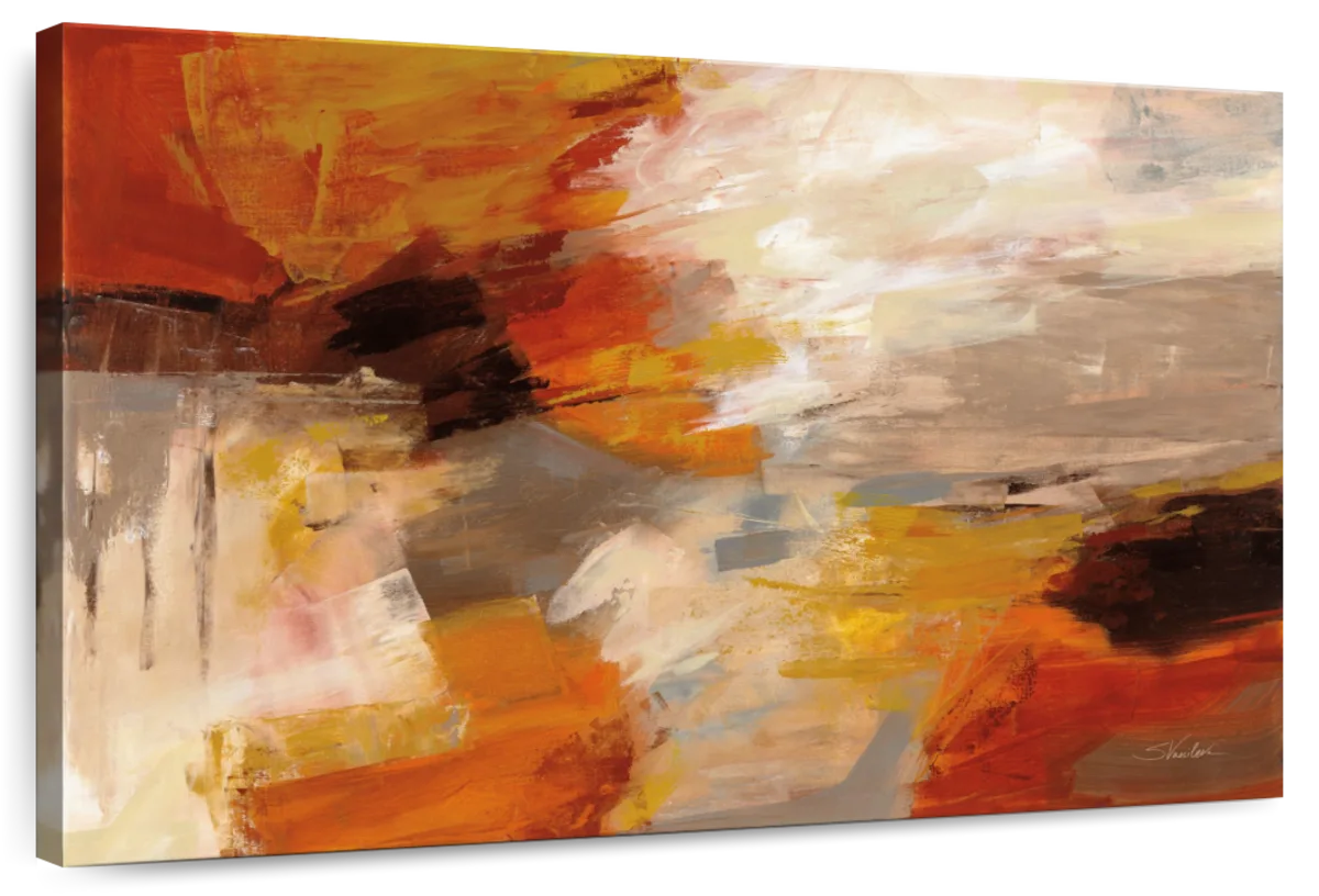 Golden Falling Leaves Wall Art