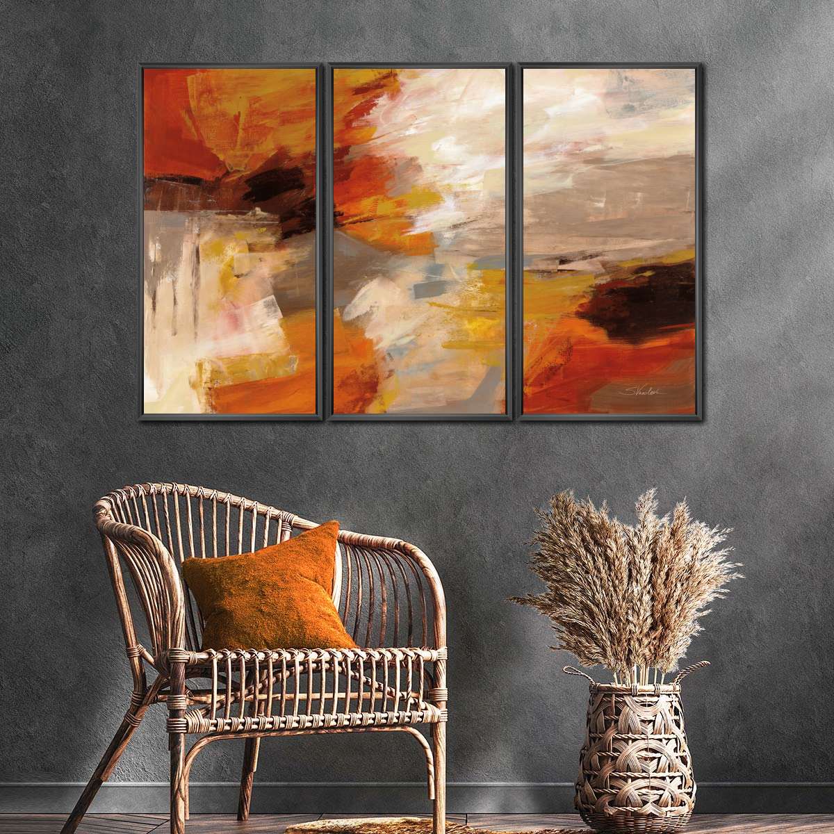 Golden Falling Leaves Wall Art - Image 14