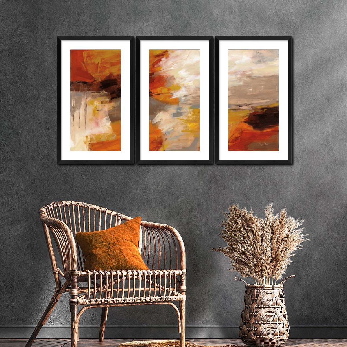 Golden Falling Leaves Wall Art - Image 15
