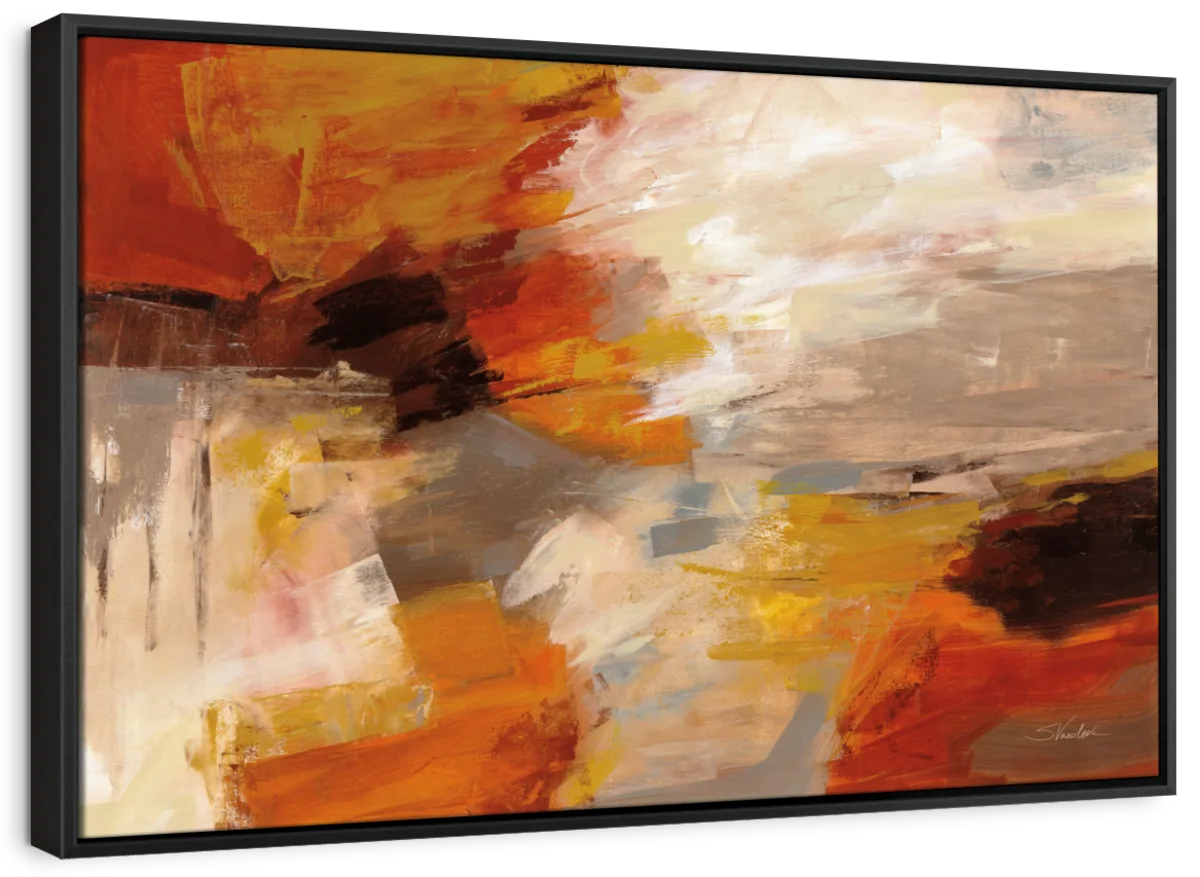 Golden Falling Leaves Wall Art - Image 18