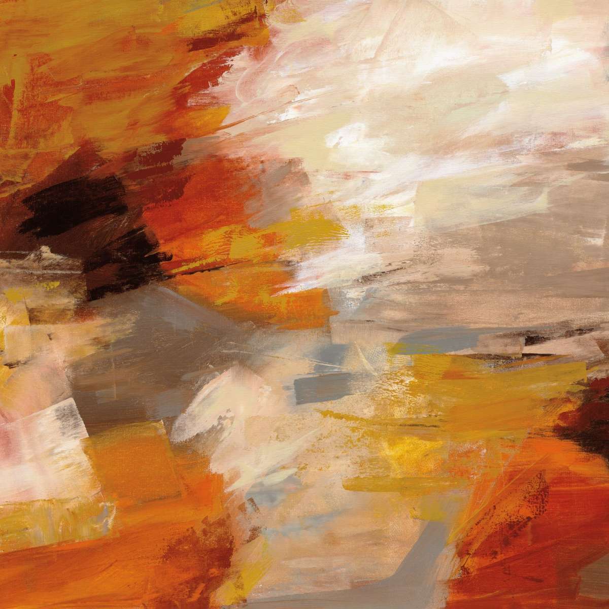 Golden Falling Leaves Wall Art - Image 2