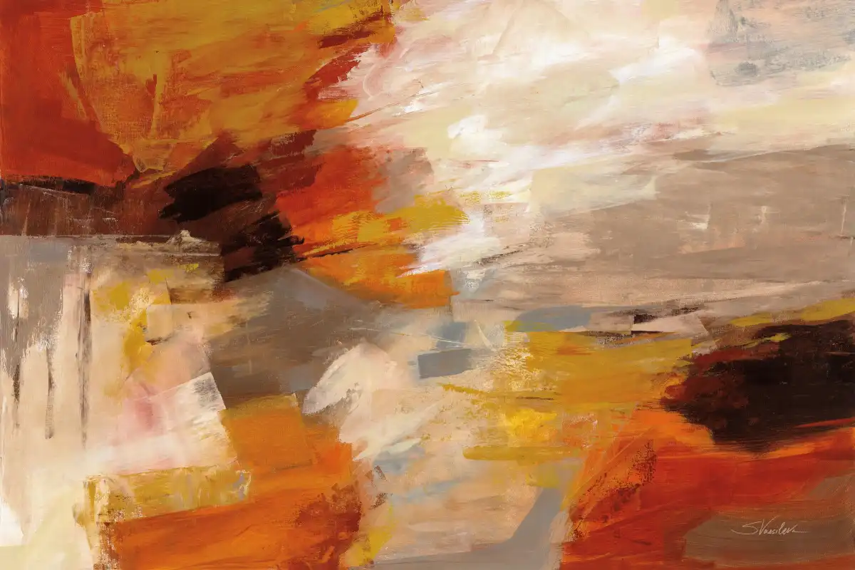 Golden Falling Leaves Wall Art - Image 23