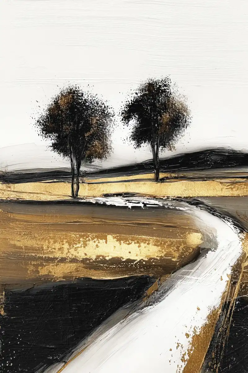 Golden Rural Path Wall Art - Image 10