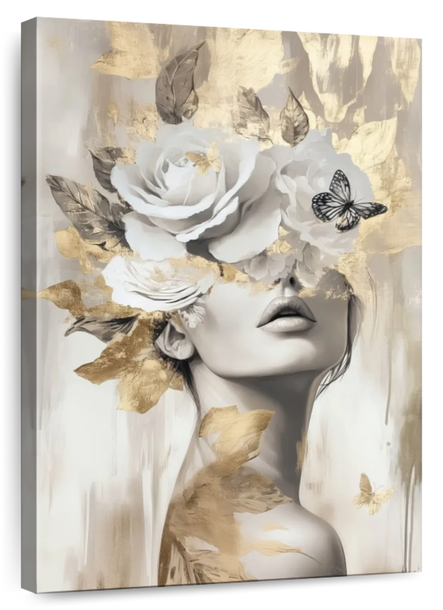 Goldleaf Bloom Wall Art - Image 2