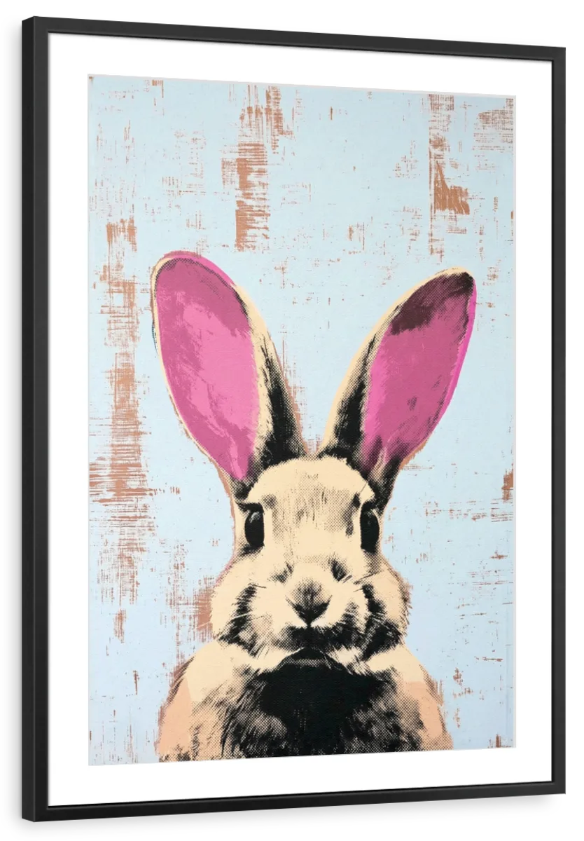 Graphic Rabbit Portrait Wall Art - Image 10