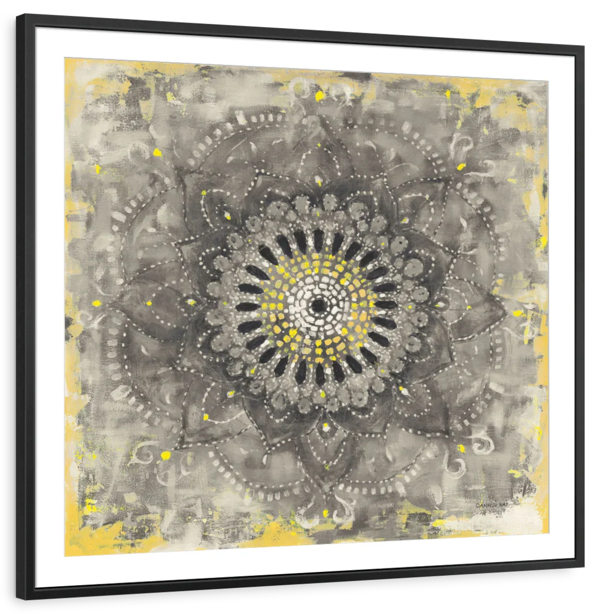 Gray Concentric Mandala Wall Art - Image 10