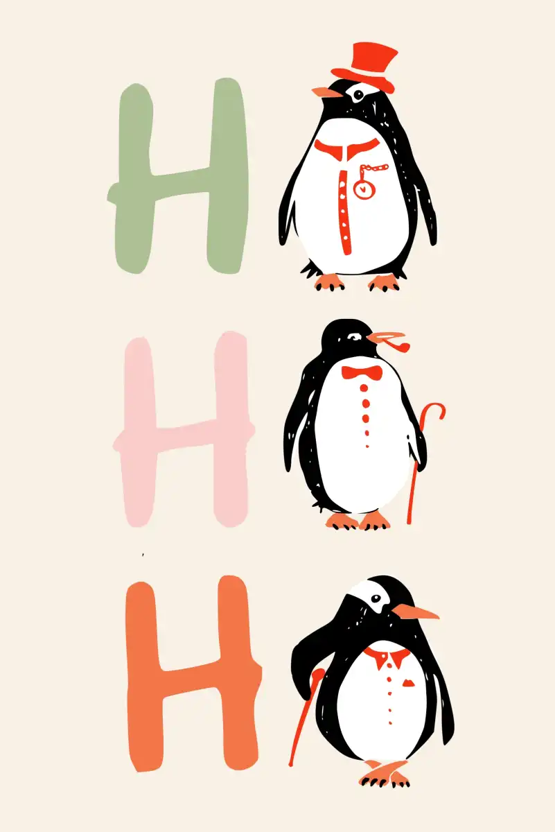 Hohoho Festive Penguins Wall Art - Image 9