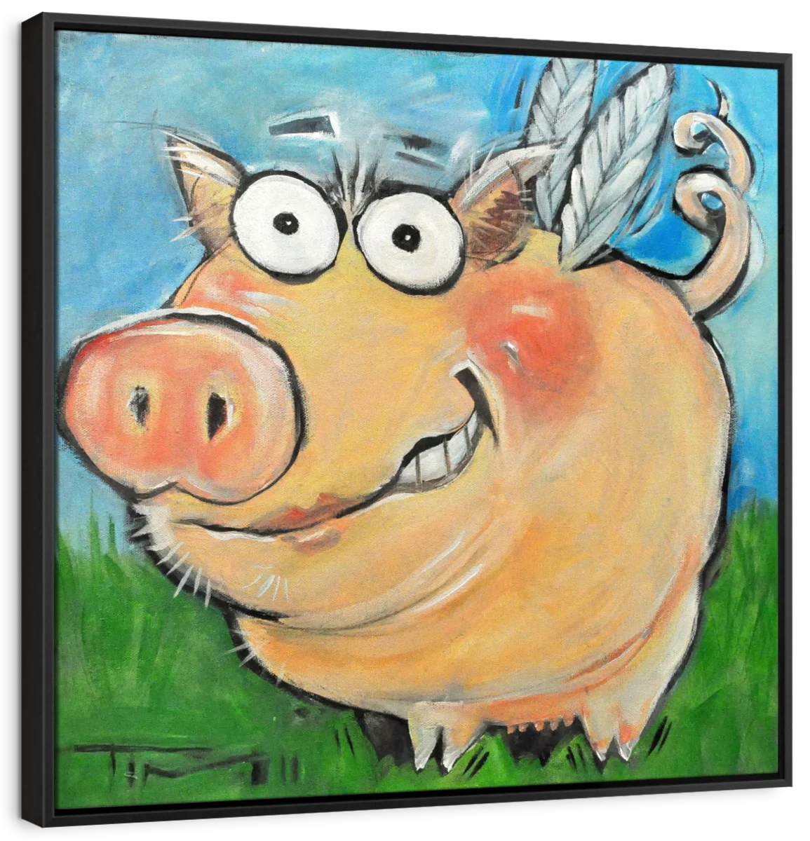 Hovering Pig Wall Art - Image 6