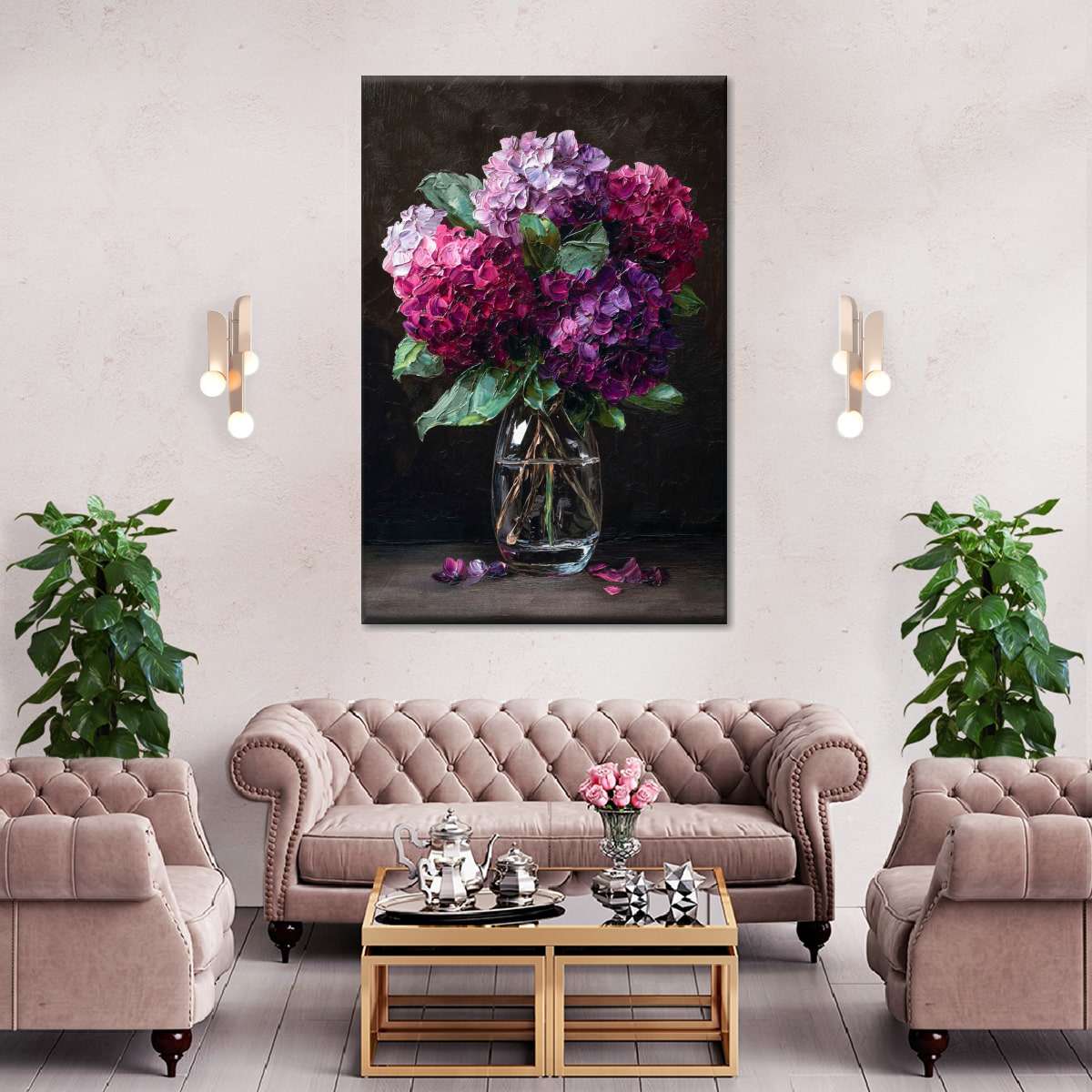 Hydrangea Vase Wall Art - Image 3