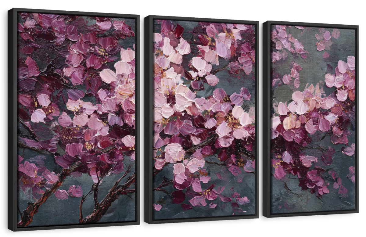 Impasto Cherry Blossoms Wall Art - Image 11