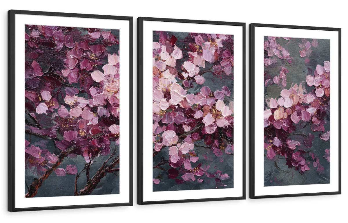 Impasto Cherry Blossoms Wall Art - Image 13