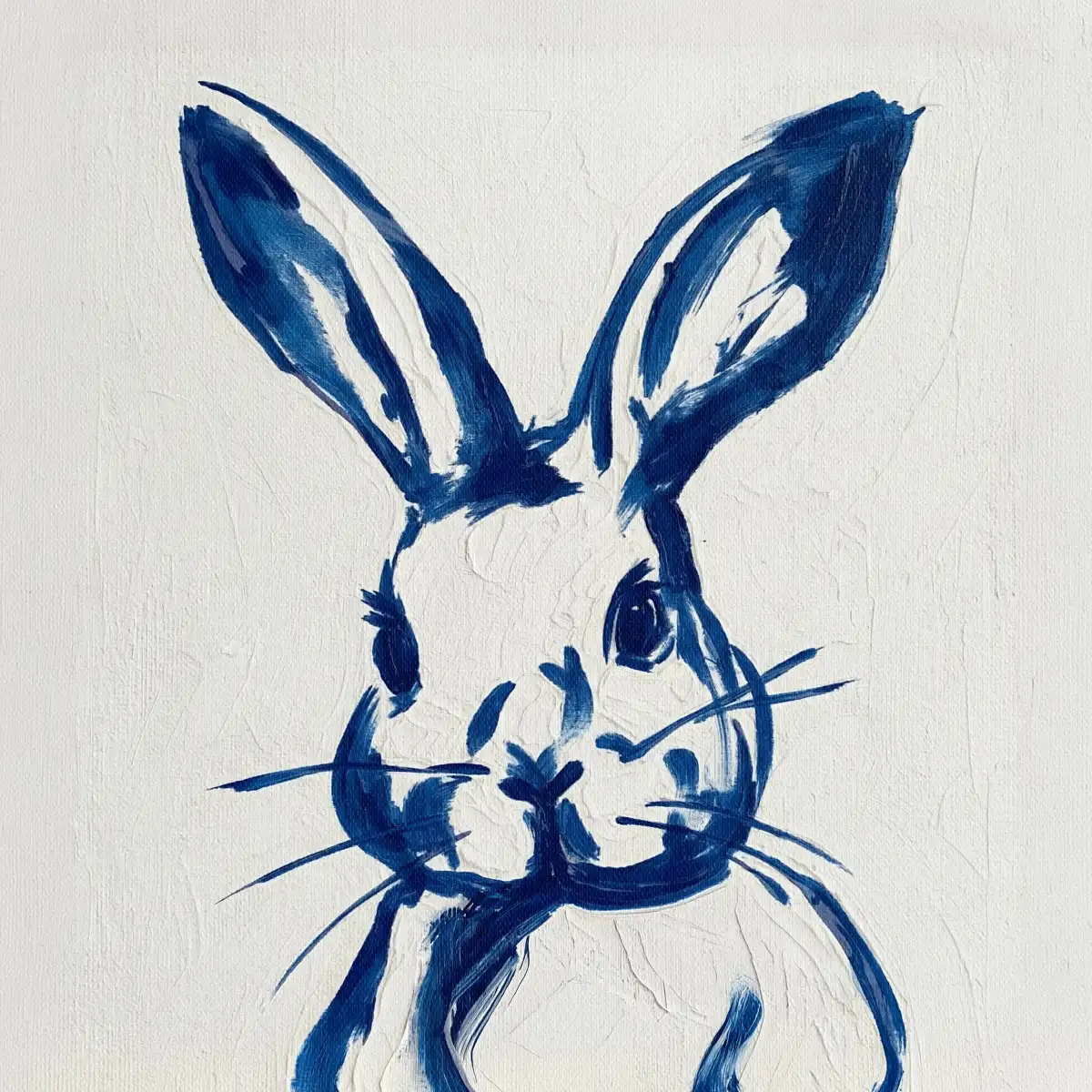 Indigo Rabbit Portrait Wall Art - Image 12