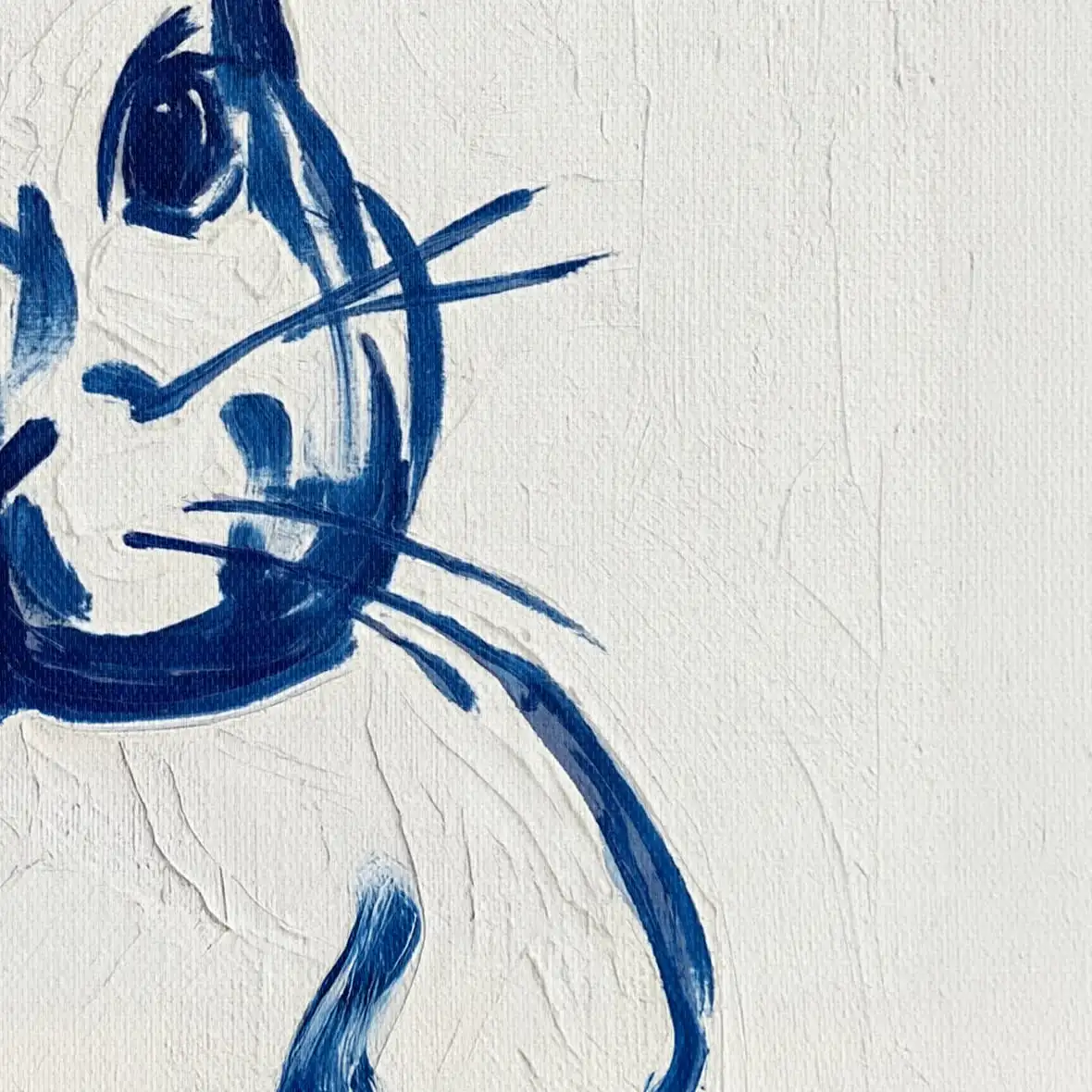 Indigo Rabbit Portrait Wall Art - Image 17