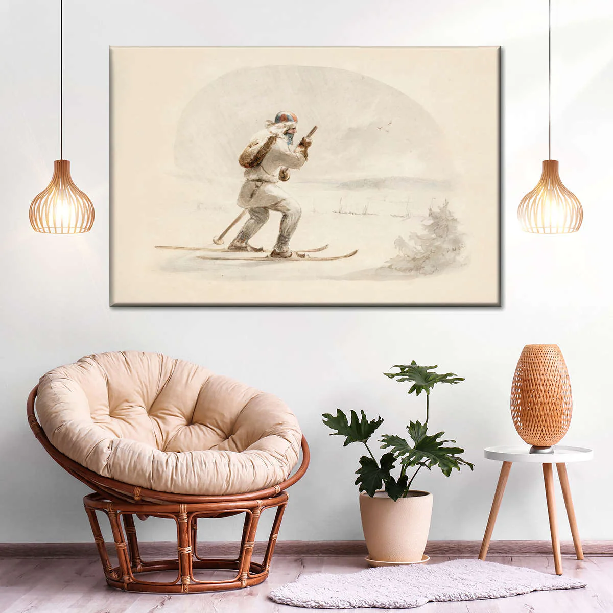 Laplander Skiing Wall Art - Image 2