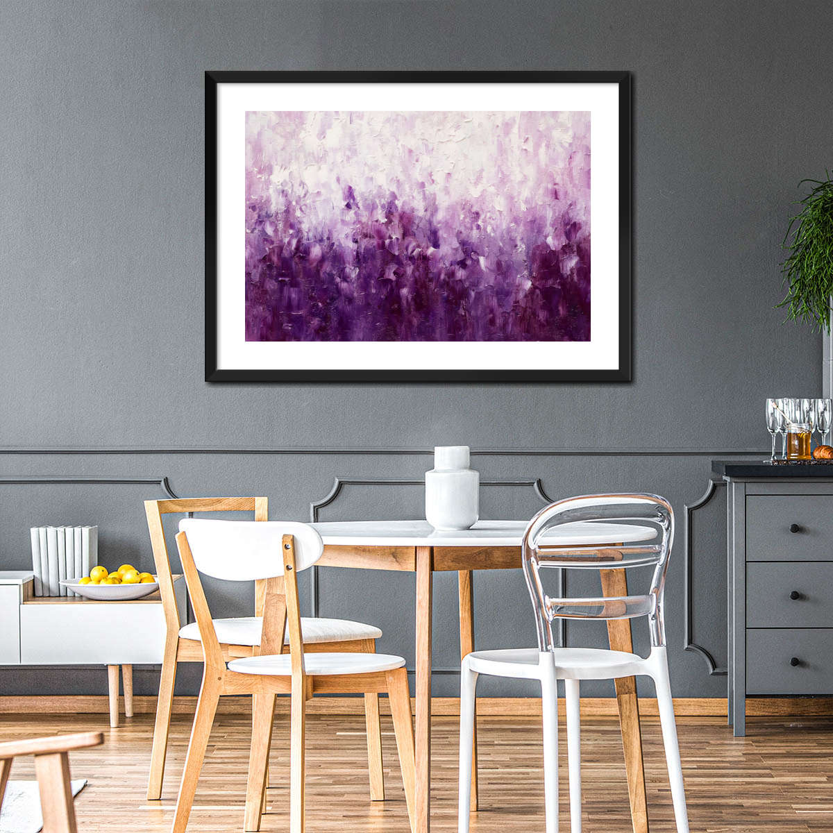 Lavender Abstract Texture Wall Art - Image 6