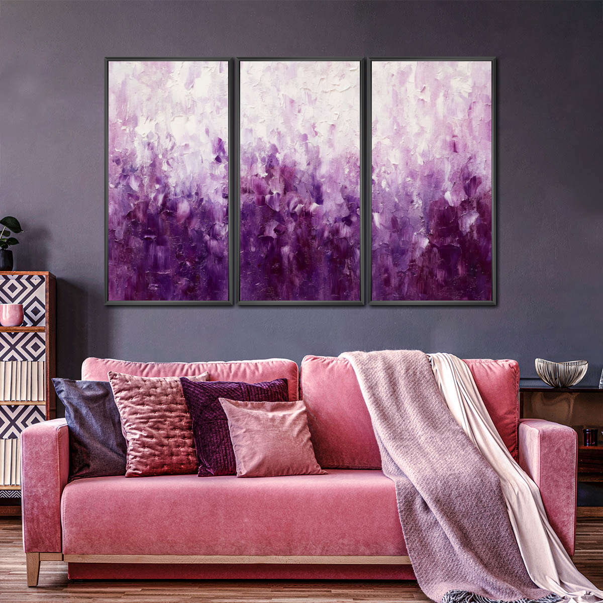 Lavender Abstract Texture Wall Art - Image 8