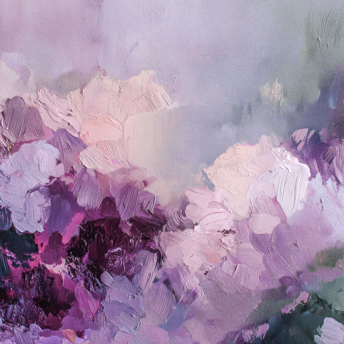 Lavender Dream Abstract Wall Art - Image 2