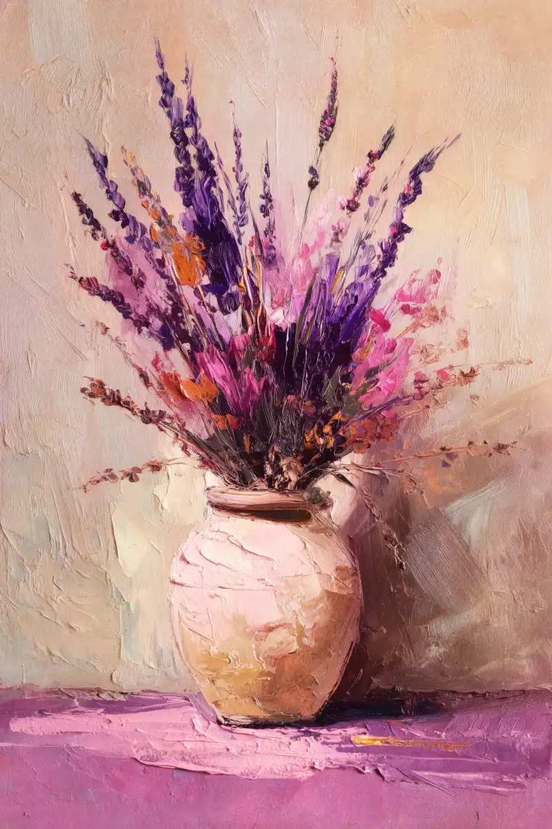 Lavender Vase Wall Art - Image 13