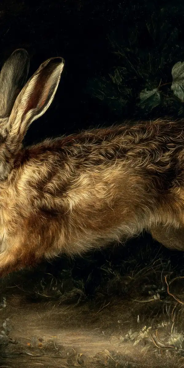 Leaping Hare in the Forest Wall Art - Image 19