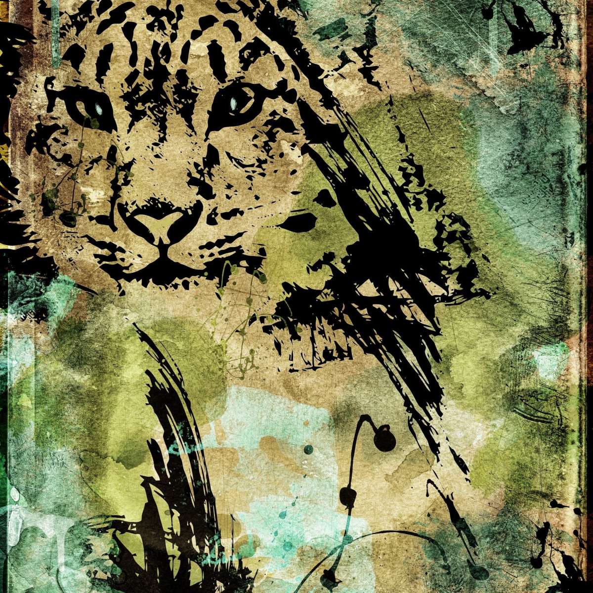 Leopard Ink Wall Art - Image 2