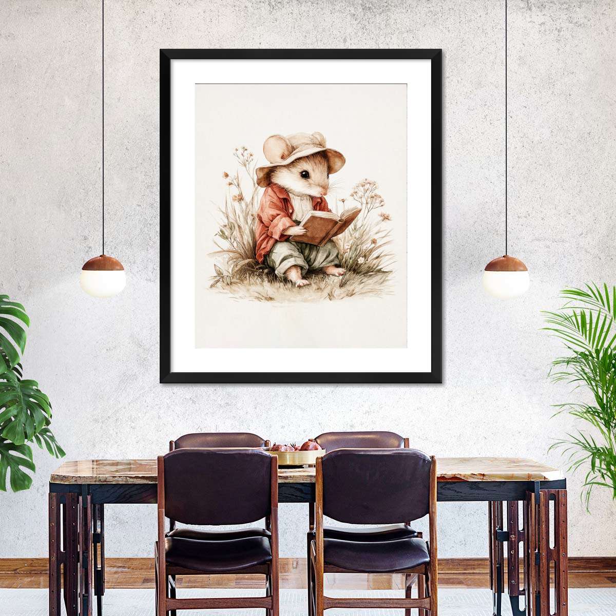 Little Mouse Reading in the Meadow Wall Art - Image 5