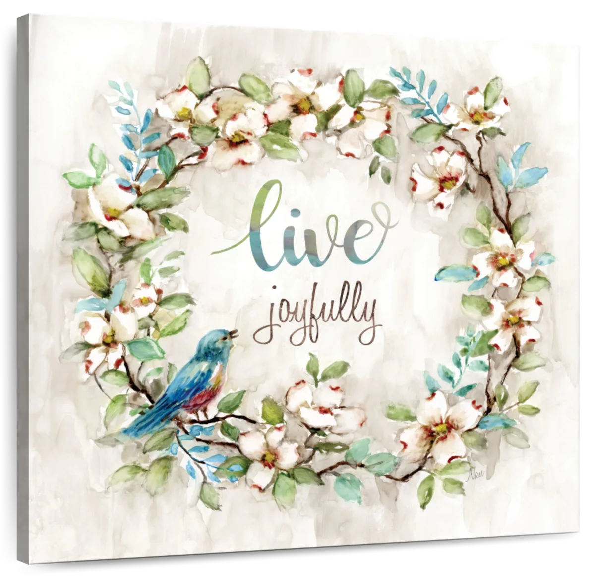 Live Joyfully Wreath Wall Art