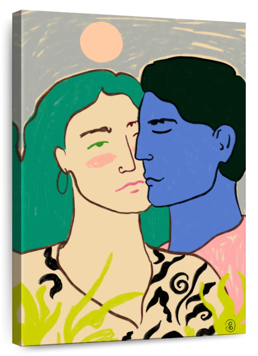 Lovers Under The Moon Wall Art