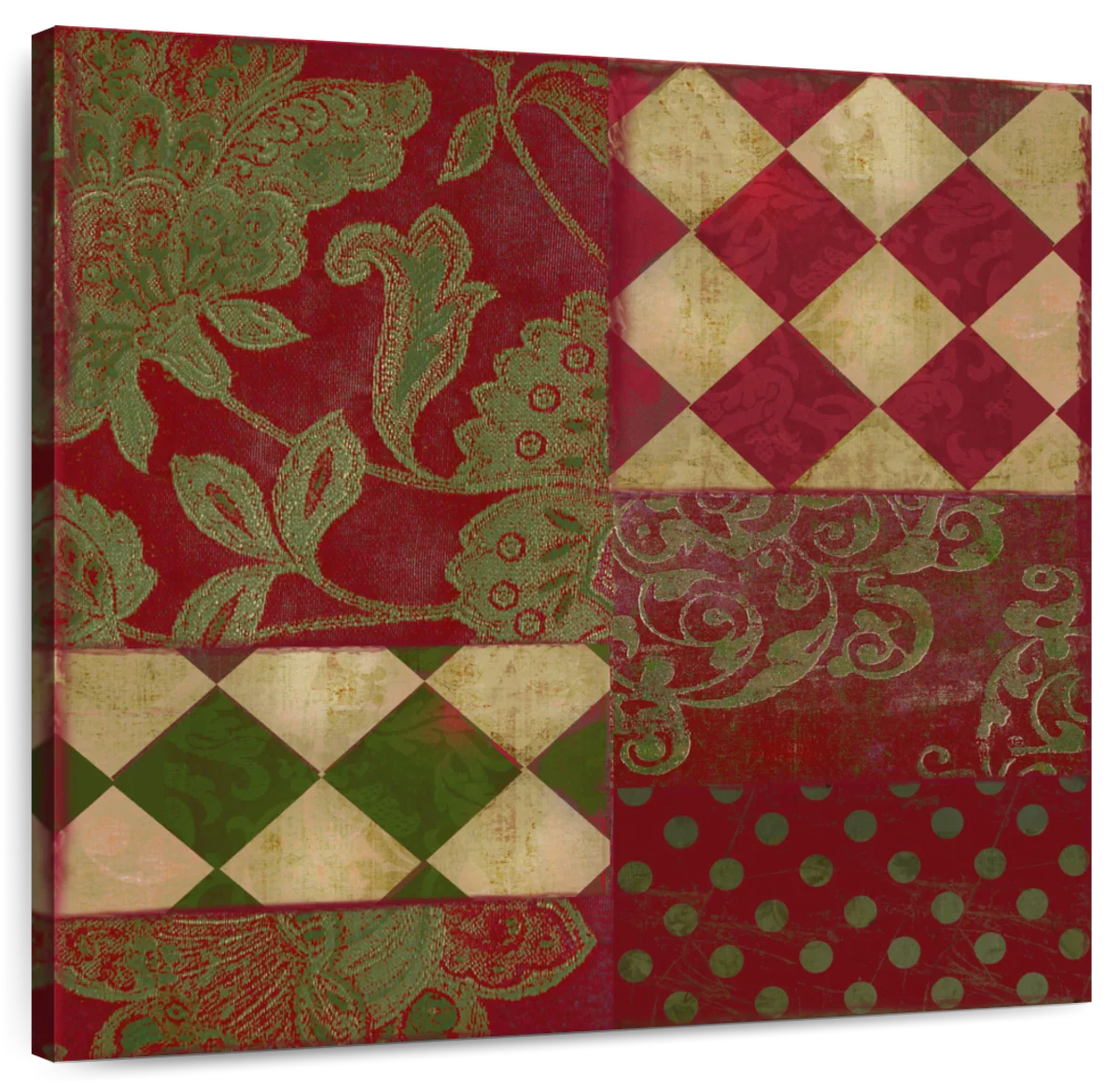 Merry Christmas Patchwork II Wall Art