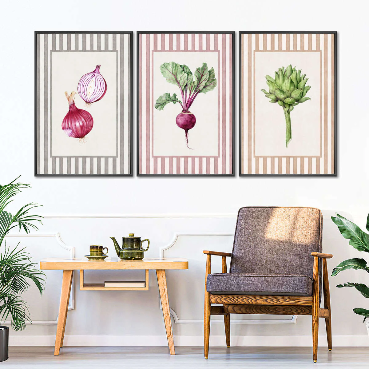 Mixed Vegetable Triptych Wall Art - Image 7